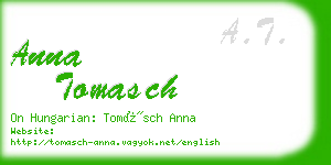 anna tomasch business card